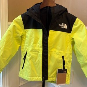 New The North Face Warm Storm Kids Rain Jacket Led Yellow Sz XS (6)